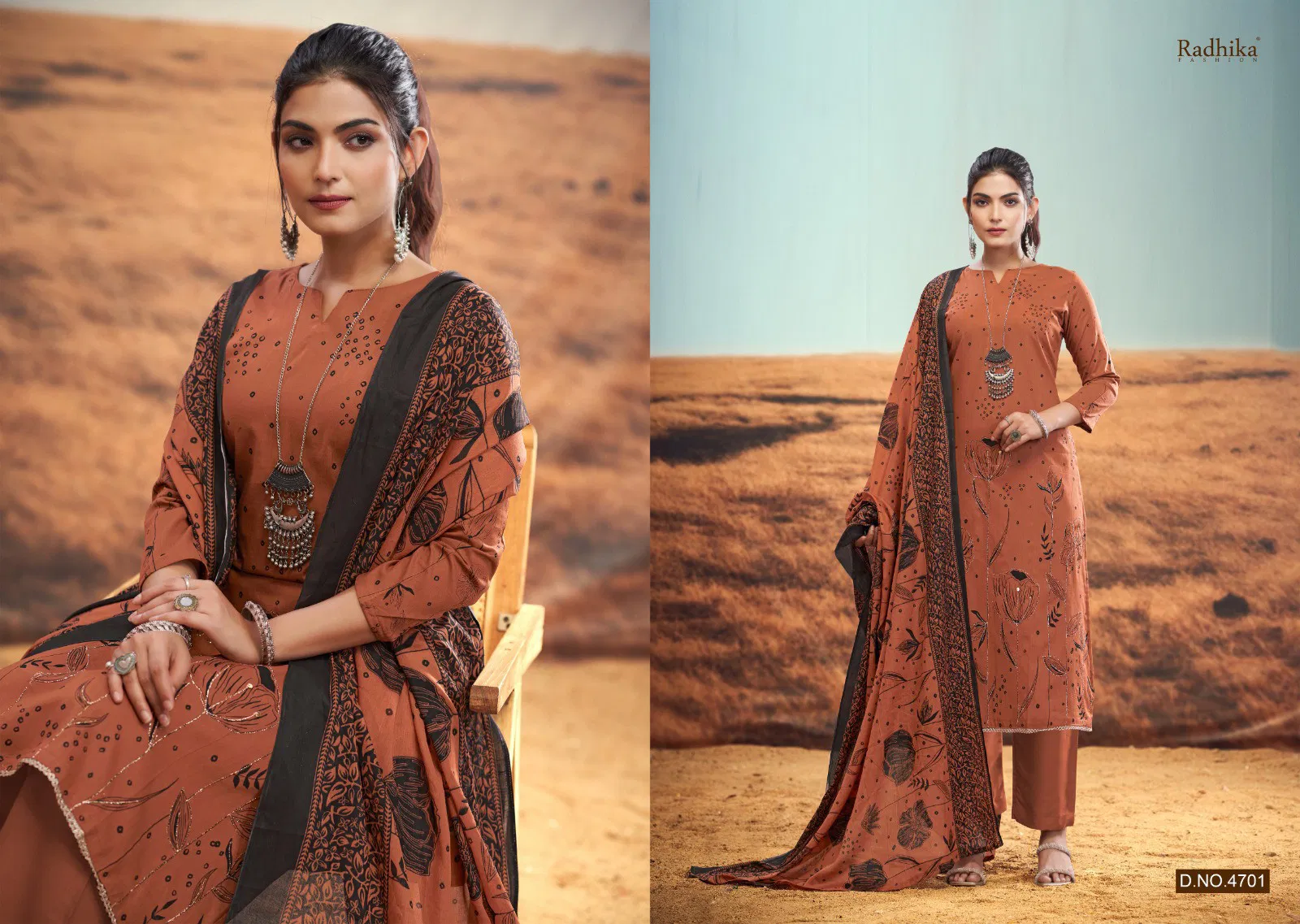  Radhika Azara Rabiya Lawn Cotton Dress Material Collection